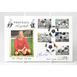SIR BOBBY CHARLTON; a Football Legends first day cover bearing his signature.