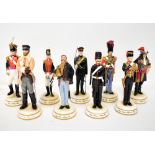 MILITARY INTEREST; nine Michael Sutty, The Porcelain Manufactory limited edition military figures,