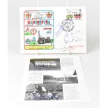 MANCHESTER UNITED; a first day cover bearing the signatures of George Best,