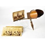 A Victorian stereoscope and a quantity of cards by various publishers to include J.F.