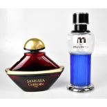 Two perfume factice display bottles, comprising Guerlain of Paris 'Samsara' perfume, height 28cm,