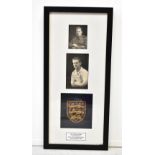 PRESTON NORTH END FC; a Sir Tom Finney framed display created by his niece (sister's daughter),