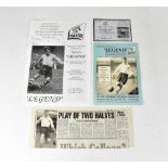 PRESTON NORTH END FC; a 1996 programme, ephemera and signed tickets for the theatre production,