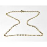 A 9ct gold anchor link necklace, length approx 44cm, approx 4.3g.