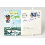 SIR FRANCIS CHICHESTER; a first day cover bearing the explorer's signature.