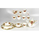 ROYAL ALBERT; a quantity of 'Old Summer Roses' tea and dinnerware to include dinner plates, cups,