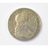 A Charles II 1681 silver crown, with laureate bust and crown cruciform shield to reverse,