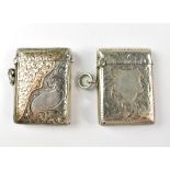 Two hallmarked silver vesta cases,