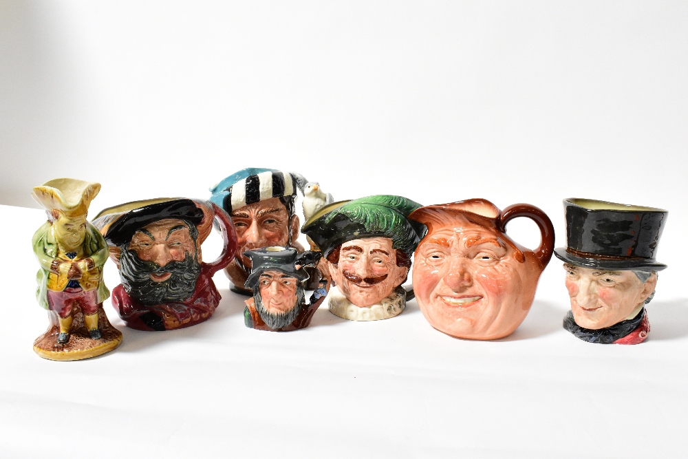 ROYAL DOULTON; various character jugs to include 'John Peel', height 16cm, 'Falstaff', height 16cm,