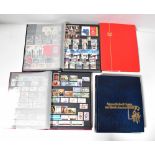 Three albums of mostly modern Queen Elizabeth II period stamps, one filled,