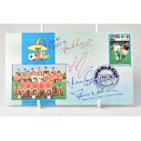 TOTTENHAM HOTSPUR; a Mexico 1986 first day cover bearing several signatures,