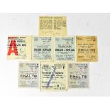 FOOTBALL a quantity of various vintage football ticket stubs to include England V Scotland 1951,