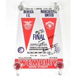 MANCHESTER UNITED; a reprinted small format poster for the European Cup Final 1968 versus Benfica,