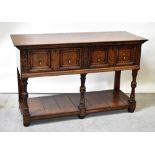 A 19th century oak side table,