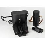 A cased set of Prinz 10x50 binoculars with coated optics,