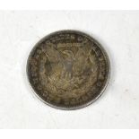 A US 1879 silver dollar.