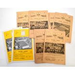 WATFORD FC; approximately seventeen programmes from 1959 to 1962,