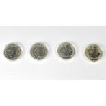 Four Elizabeth II 1998 Britannia 1oz fine silver £2 proof coins (4).