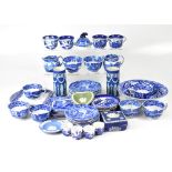 Various blue and white china to include Wedgwood jasperware, a pair of vases,