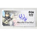 BATMAN; an envelope bearing the signatures of Adam West and Burt Ward,