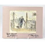 RYDER CUP; a Punch print bearing signatures to the mount of Nick Faldo and Tony Jacklin.