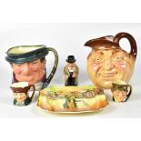 ROYAL DOULTON; various character and Toby jugs to include D5327 'John Barleycorn Auld Lad',