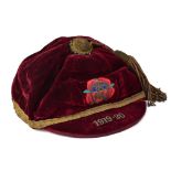 RUGBY; a 1919 Lancashire Rugby Cap given to Jack Price whilst playing for Wigan Rugby Club,