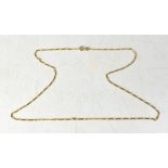 A 9ct gold dainty figaro link necklace, length 50cm, approx 2.8g.