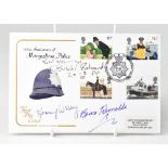 THE GREAT TRAIN ROBBERY; a first day cover bearing the signatures of Buster Edwards,