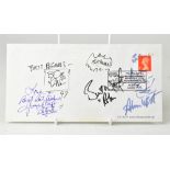BATMAN; an envelope bearing the signatures of Adam West, Burt Ward, Bob Kane and Yvonne Craig.