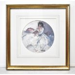 WILLIAM RUSSELL FLINT; three prints, 'Fiametta', frame size 51 x 51cm,