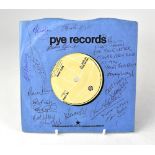 ENGLAND FOOTBALL; a 1970 single 'Back Home', bearing numerous signatures to the sleeve.