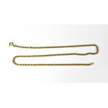 A 9ct gold rope twist necklace, length 40cm, approx 8.4g.