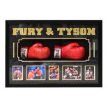 MIKE TYSON AND TYSON FURY; an illuminated framed montage, 'Fury & Tyson',