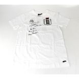 ENGLAND WORLD CUP WINNERS 1966; a T-shirt bearing four signatures, comprising Geoff Hurst,