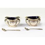 A pair of George V hallmarked silver Art