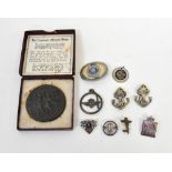 An RMS Lusitania boxed German medal, a C