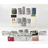 Eighteen vintage lighters by Ronson incl