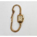 ROTARY; a ladies' vintage 9ct gold Art D
