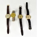 Four gentlemen's vintage wristwatches, to include a Rotary crown wind example,