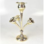 A hallmarked silver epergne with a centr