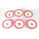 ROYAL WORCESTER; a 19th century dessert and cake stand set,