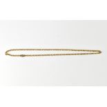 A 9ct yellow gold rolo chain necklace, a