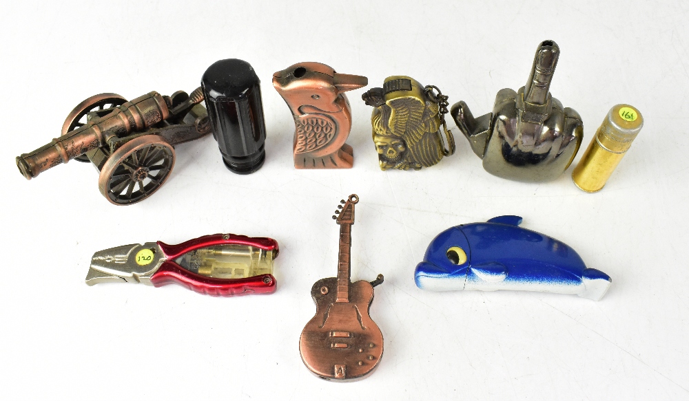 Nine novelty lighters comprising a canno - Image 2 of 2