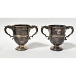 A pair of mid-18th century Irish silver