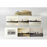 A quantity of maritime postcards and neg