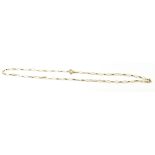 A 9ct yellow gold link chain necklace, a