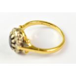 An 18ct yellow gold dress ring, floral s