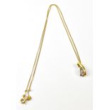 An 18ct yellow gold chain with an 18ct w