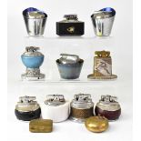 Eleven vintage table lighters to include